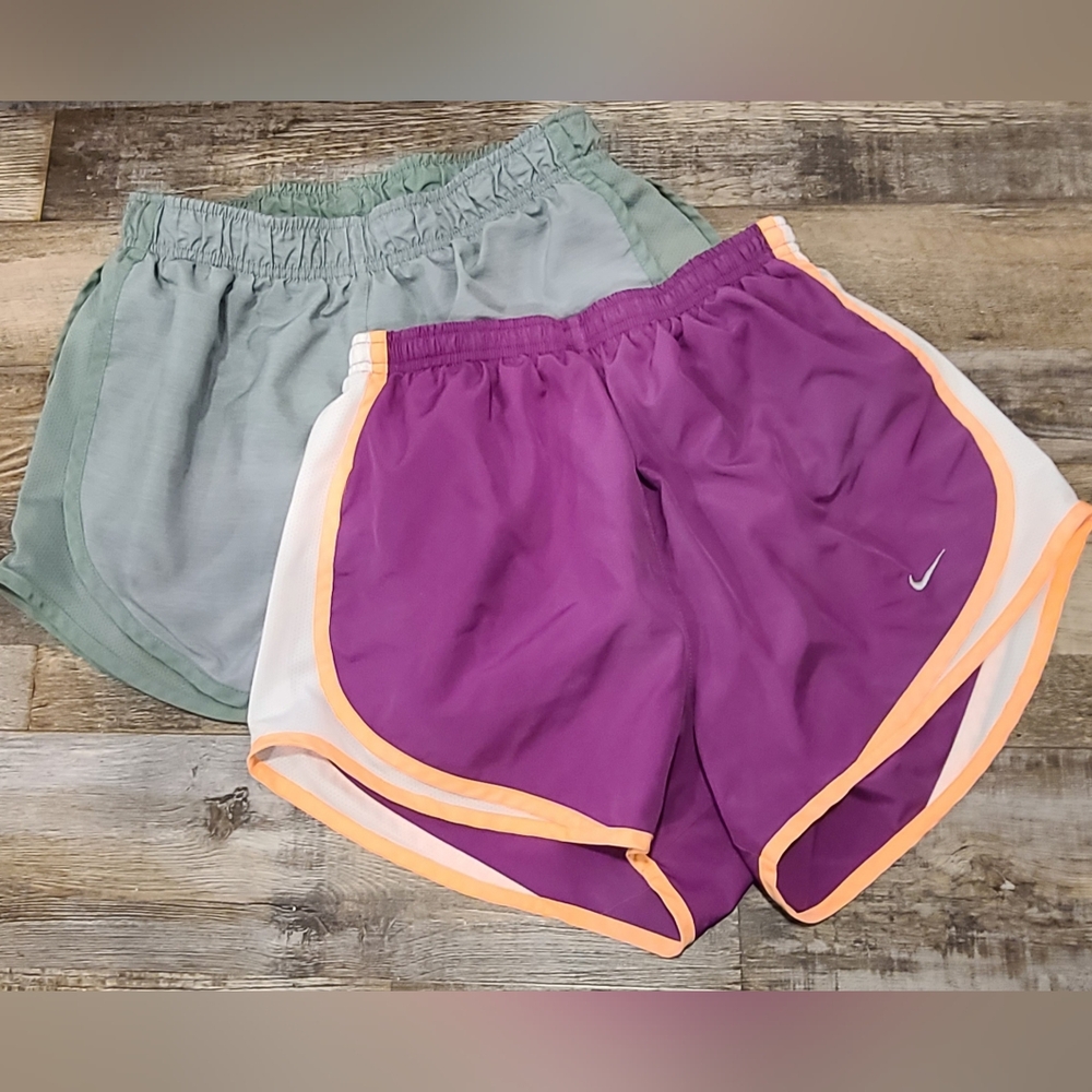 Nike Dri-Fit Tempo Running Shorts Women's Small S Purple Green